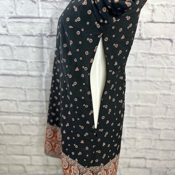Abercrombie & Fitch Black & Rust Floral‎ Border Print Mini Dress – S - Picture 6 of 14